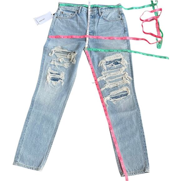 Grlfrnd Karolina Jeans Womens 30 x  High Rise Grunge 90s Boho Distressed NWT - Picture 5 of 7